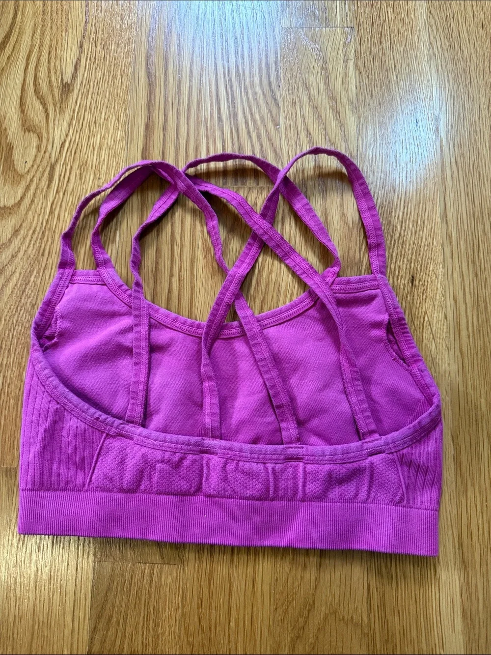 soulcycle Fuchsia Strappy Sports Bra